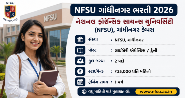 NFSU Library Apprentice Recruitment 2026 OUT