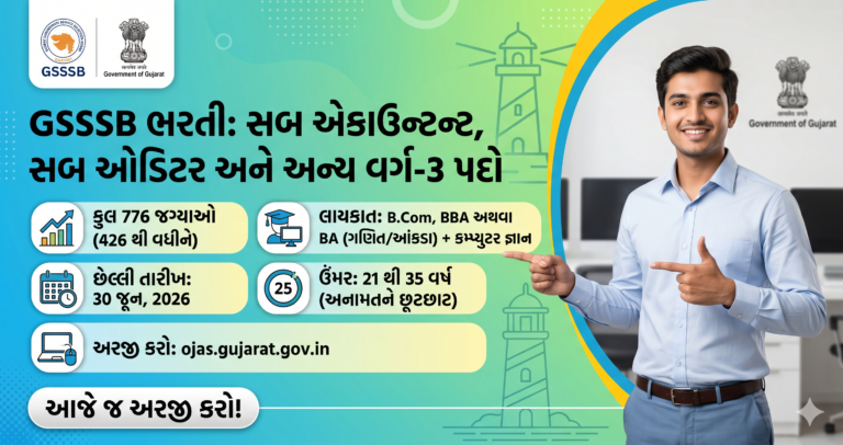 GSSSB Sub Accountant, Sub Auditor & Other Class-3 Recruitment 2026